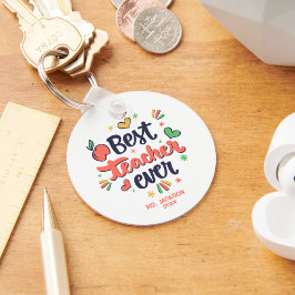 Beste leraar ooit rood geel groen sleutelhanger
