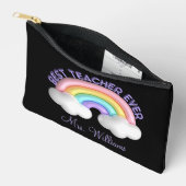 Beste leraar ooit, schattig kleurrijk regenboog zw etui (Open)