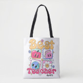 Beste leraar ooit Schattige retro waarderingsgesch Tote Bag (Voorkant)