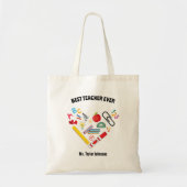 Beste Leraar Ooit School Hart Bedankt Cadeau Tote Bag (Voorkant)