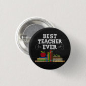 Beste leraar ooit schoolbord ronde button 3,2 cm (Voorkant /achterkant)