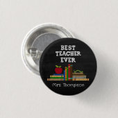 Beste Leraar Ooit Schoolbord Ronde Button 3,2 Cm (Voorkant /achterkant)