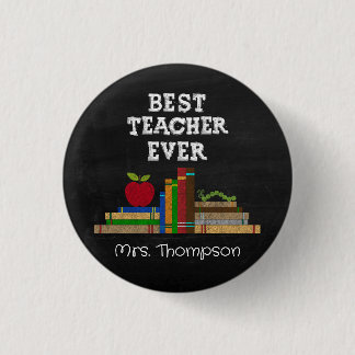 Beste Leraar Ooit Schoolbord Ronde Button 3,2 Cm