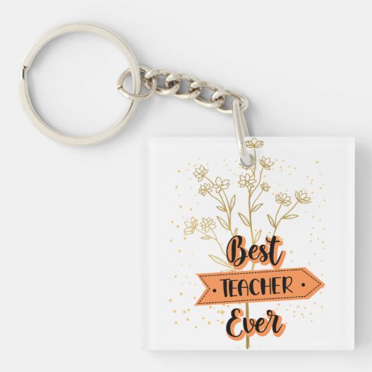 Beste leraar ooit sleutelhanger (voorkant)