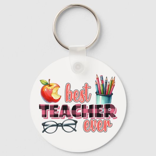 Beste Leraar Ooit Sleutelhanger (Voorkant)