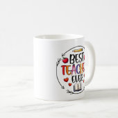 Beste Leraar Ooit Sticker – Leuke Waardering Koffiemok (Voorkant rechts)