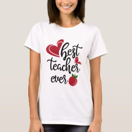 Beste leraar ooit, tipografie leraren t-shirt