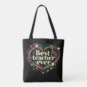Beste leraar ooit tote bag (Achterkant)