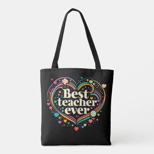 Beste leraar ooit tote bag (Achterkant)