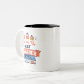 Beste Leraar Ooit Tweekleurige Koffiemok (Voorkant links)