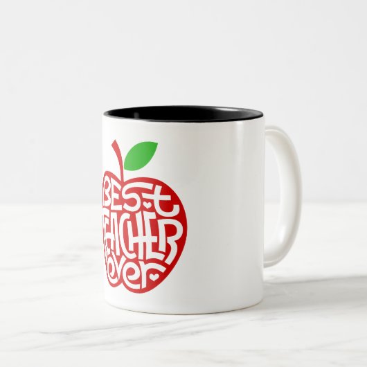 Beste leraar ooit tweekleurige koffiemok (Voorkant rechts)