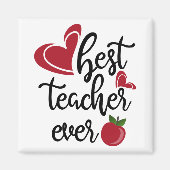 Beste leraar ooit typografie magneet (Voorkant)