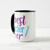 Beste leraar ooit typografie mok (Voorkant links)