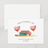 Beste leraar ooit | Valentijn klaslokaal Notitiekaartje (Voorkant / Achterkant)