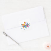 BESTE LERAAR OOIT VIERKANTE STICKER (Envelop)