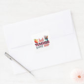 Beste Leraar Ooit Vierkante Sticker (Envelop)
