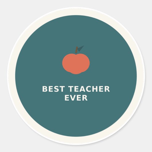 Beste Leraar Ooit Vinyl Sticker (Voorkant)
