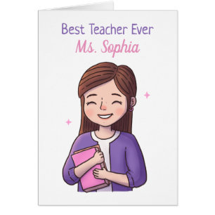 Beste leraar ooit Vrouw Happy Teachers Day Card