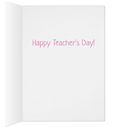 Beste leraar ooit Vrouw Happy Teachers Day Card (Binnen (Rechts))