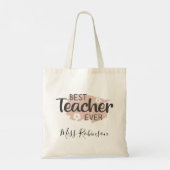 Beste leraar ooit waardering cadeau esthetiek tote bag (Achterkant)
