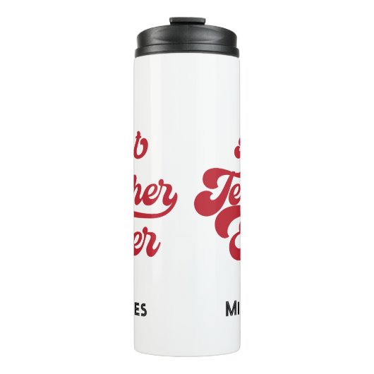 Beste leraar ooit waardering Monogram naam Thermosbeker (Voorkant)