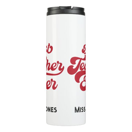 Beste leraar ooit waardering Monogram naam Thermosbeker (Achterkant)