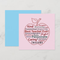 Beste Leraar Ooit Waardering Rode Appel Roze Blauw