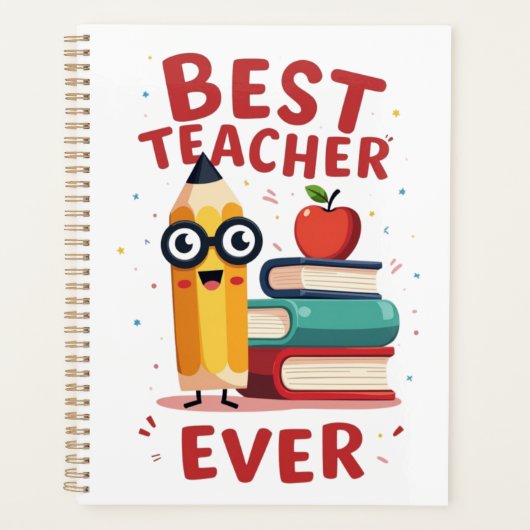 Beste Leraar Ooit Waarderingsgeschenk Planner (Voorkant)