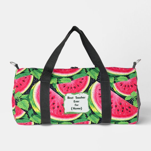 Beste Leraar Ooit – Watermeloen Duffle Tas (Voorkant)