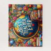 Beste Leraar Ooit Wereldbol Legpuzzel (Verticaal)
