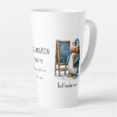 Beste Leraar Ooit Winter Pinguïn Ontwerp Latte Mok (Rechterhoek)