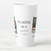 Beste Leraar Ooit Winter Pinguïn Ontwerp Latte Mok (Voorkant)