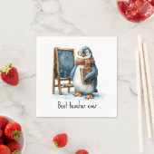 Beste Leraar Ooit Winter Pinguïn Ontwerp Servet (Insitu)