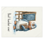 Beste Leraar Ooit Winter Pinguïn Ontwerp Tafelkleed (Voorkant (Horizontaal))