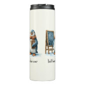Beste Leraar Ooit Winter Pinguïn Ontwerp Thermosbeker (Achterkant)