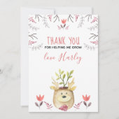 Beste leraar ooit Woodland Deer Potted Plant Bedankkaart (Voorkant)