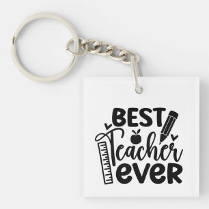 Beste Leraar Ooit Wordart Sleutelhanger