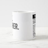 Beste leraar ooit zwart + bewerkbaar voedingsfeit, grote koffiekop (Voorkant)