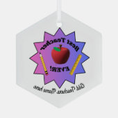 Beste leraar OOT! Glas Ornament (Achterkant)
