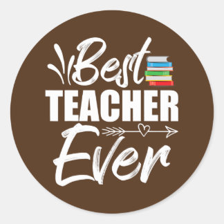 Beste leraar Overste Boek Dag Ronde Sticker