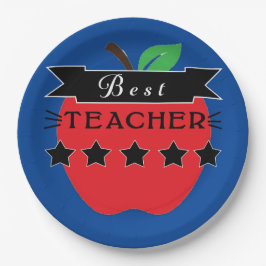 Beste leraar papieren bordje