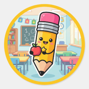 Beste leraar potlood sticker