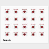 Beste leraar Red Apple Ronde Sticker (Vel)