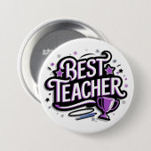Beste Leraar Ronde Button 7,6 Cm (Voorkant /achterkant)