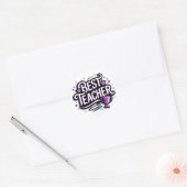 Beste leraar ronde sticker (Envelop)