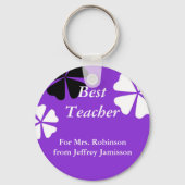 Beste leraar Sleutelhanger (Sleutelhanger), Paars (Voorkant)