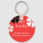 Beste leraar Sleutelhanger (Sleutelhanger), rode F (Voorkant)