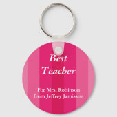 Beste leraar Sleutelhanger (Sleutelhanger), roze g (Voorkant)
