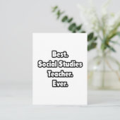 Beste. Leraar Sociale Studies. Ooit. Briefkaart (Staand voorkant)