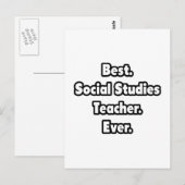 Beste. Leraar Sociale Studies. Ooit. Briefkaart (Voorkant / Achterkant)